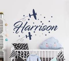 Boy Name Wall Decal Airplane Wall Decal
