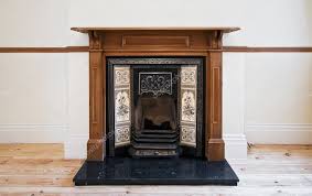 antique fireplace stock photo by