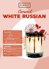 caramel white russian recipe card ibc
