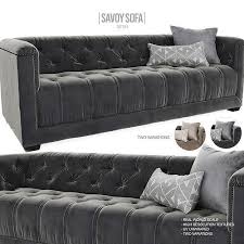 rh savoy sofa set01 3d model cgtrader