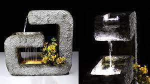 Everyone couldn't believe how awesome it was, it truly looks amazing when it's flowing, i just love it. Diy Concrete Rainfall Fountain Pot Diy Awesome Waterfall Fountain Cement Pot Youtube