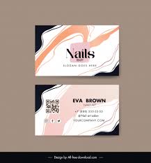 nail art salon business card template