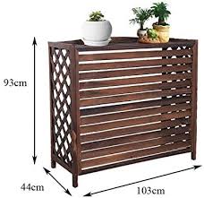 Having an outdoor central air conditioner cover is key to keep the elements away. Sgli Solid Wood Air Conditioner Outside The Flower Stand Balcony Air Conditioning Frame Decorative Wooden Cover Outdoor Shelf 103x93x44cm Flower Stand Garden Outdoors Stands