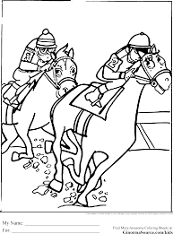 What would his special derby day silks look like? Coloring Pages Of Horses Racing Ginormasource Kids Horse Coloring Pages Coloring Pages Horse Coloring