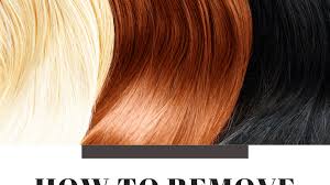 how to remove black hair dye bellatory