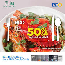 50 off with bdo elite credit cards