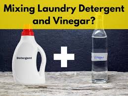 mix laundry detergent and vinegar