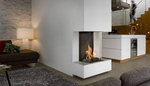 Vertical 3 Sided Modern Gas Fireplace