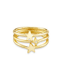jae star ring set of 3 in gold kendra