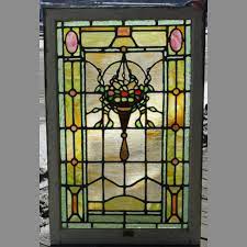 Antique Art Glass Stained Glass Window