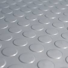 coin grip metallic rolled pvc flooring