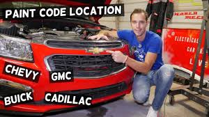 exterior paint code location chevy