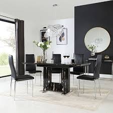 Florence Black Marble Extending Dining