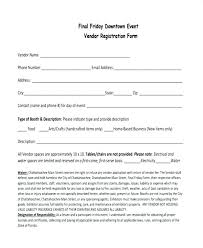 Vendor Application Form Template Craft Fair Images Of Blank