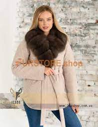 Pink Coat With Polar Fox Fur Fur