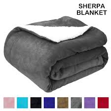 sherpa fleece throw blanket king size