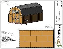 12x24 Barn Shed Plan Diy Blueprints