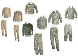 Army Cold Weather Gear Chart Army Cold Weather Uniform Chart