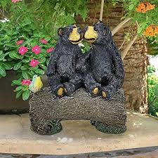 Bear Garden Statue Wooden Log Sculpture