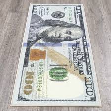money runner rug 100 dollar bill 22 x