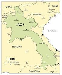 laos map for powerpoint major cities