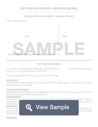 Picking the right state to divorce. Petition For Divorce Form Free Template Sample Formswift