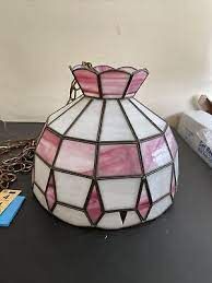Slag Stained Glass Hanging Lamp Shade