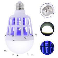 Amgra Bug Zapper Light Bulb 2 In 1 Mosquito Killer Lamp Electronic Insect Killer Fly Killer Built In Insect Trap Fits 110v E26 E27 Light Bulb Socket Suit For Indoor Outdoor Porch