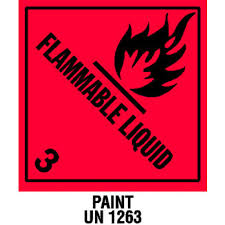 D32-WAR - Warning Flammable Liquid Shipping Label