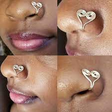 african nose cuff fake nose ring for