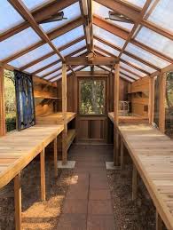 Shed Style Cedar Built Greenhouses