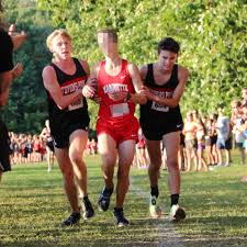 cross country runners stop their race