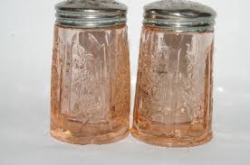 vintage pink depression glass sharon salt