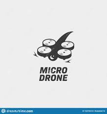 micro drone logo simple silhouette