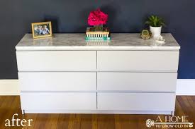 Ikea Malm Dresser With A Marble Top