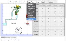 Transpiration Virtual Lab With 9 Plants