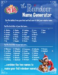 Find Your Reindeer Name The Elf On The Shelf