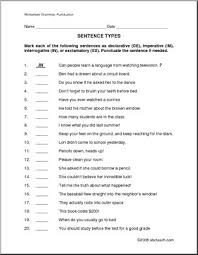 Imperative sentences give commands or requests. Worksheet Sentence Types Upper Elem Abcteach
