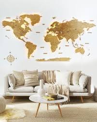 Wooden Map Of The World Stunning