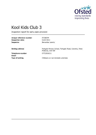 kool kids club 3 ofsted