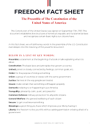 freedom fact sheet the preamble of the