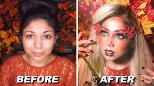 fall fairy makeup transformation