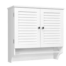 Find bathroom shelves, shower shelves and more at bed bath & beyond. Casainc 23 5 In W Wall Mounted Bathroom Wall Cabinet With Towel Bar And Shelf Storage Rack In White Wf Hw61675 The Home Depot