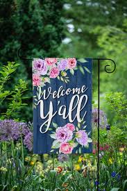 Welcome Y All Garden Flag Personalized