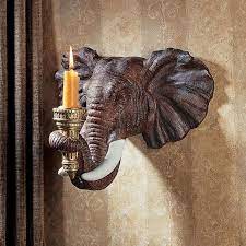 Elephant Sculptural Wall Candle Sconce
