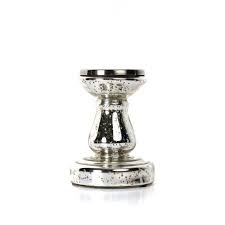 Buy Silver Mercury Glass Candle Holder