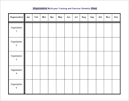 Exercise Schedule Template 7 Free Word Excel Pdf Format