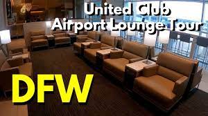united club airport lounge tour