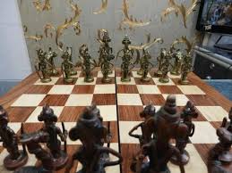 br antique chess set