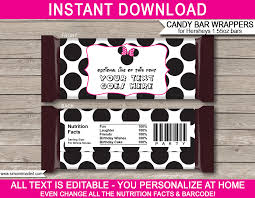 Minnie Mouse Hershey Candy Bar Wrappers Template Pink